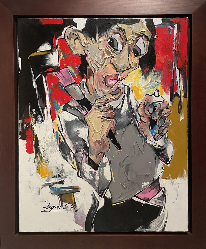 In His studio